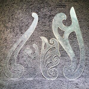 VINTAGE MANUAL DRAFTING FOUR PIECE FRENCH CURVE SET WITH ORIGINAL VINYL POUCH